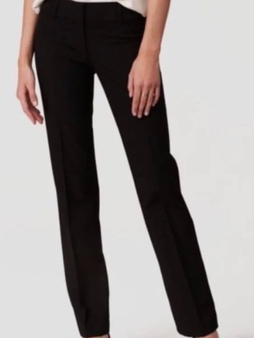NWOT Ann Taylor LOFT Mid-Rise Black Julie Trouser - 14T